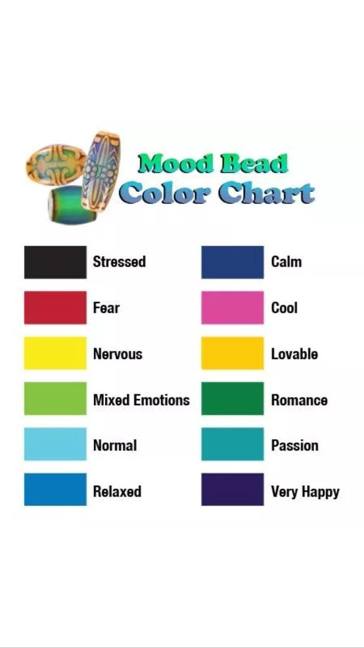 Mood Bracelet Color Chart