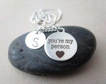 Your My Person, Initial Necklace