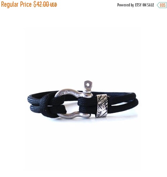 BLACK FRIDAY SALE Mens Bracelet, Paracord Bracelet, Nautical Bracelet
