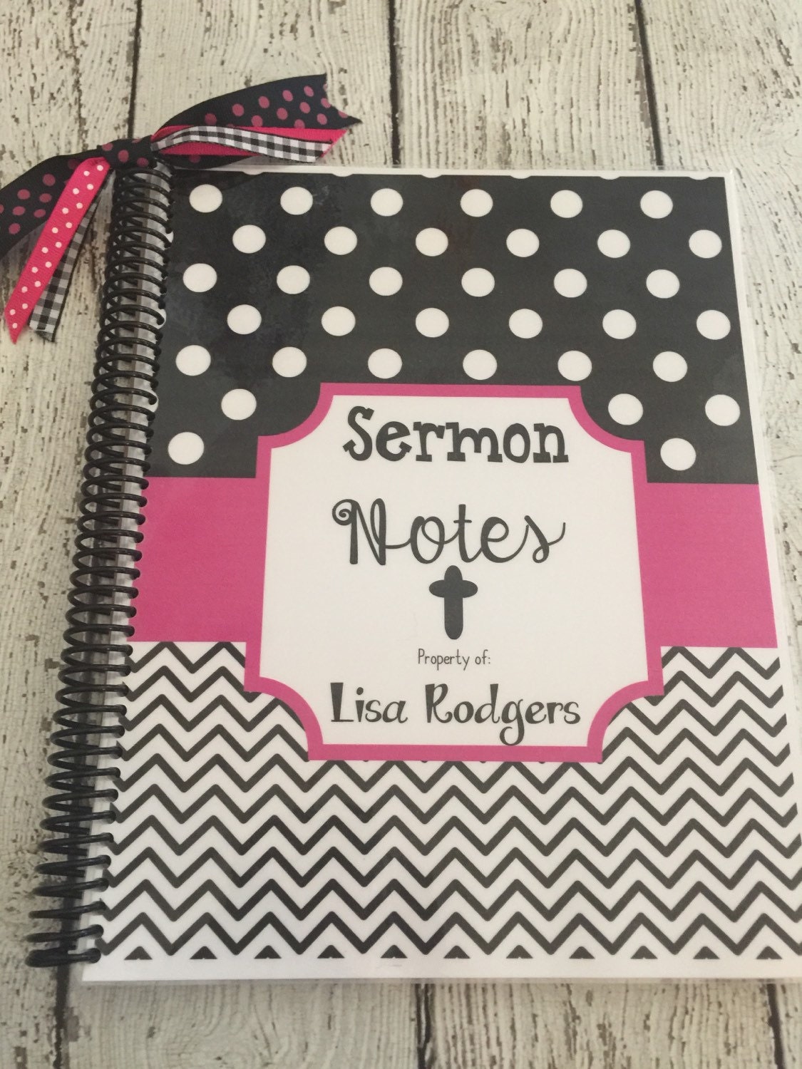 Personalized Sermon Notes Journal by MustardSeedJournals on Etsy