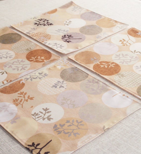 Fabric Table Placemats 12x12 Reversible Outdoor by ainthatastitch