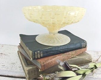 Vintage Hand Blown Footed Mid-Century Candy Dish