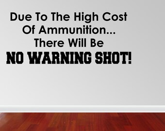 No warning shot sign | Etsy