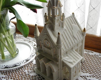 Ceramic Church / Church with tall steeple / Cathedral