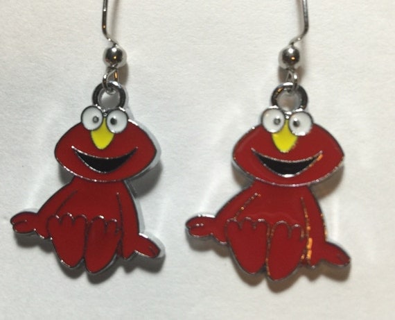 Elmo Earrings by JewelryandStuffbyLis on Etsy