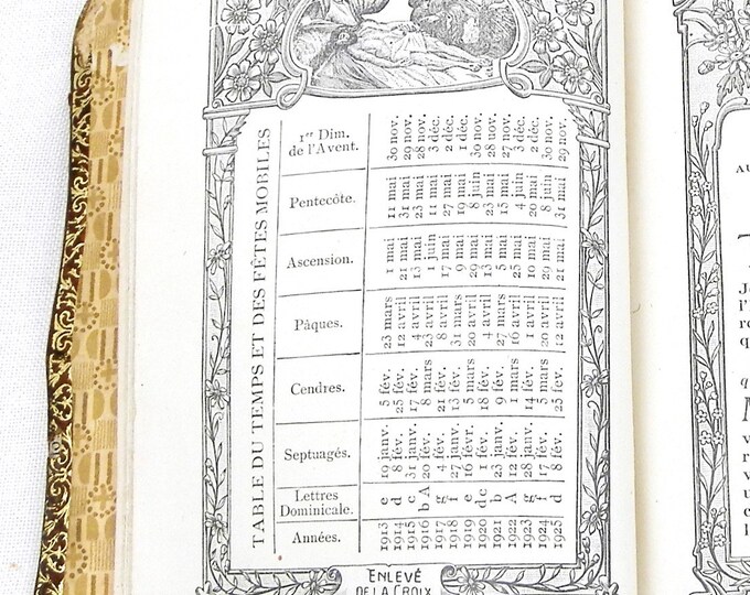 Antique French "Missel of the Life of Jesus Christ" Leather Bound Book with Gold Gilt Motif Pattern, Liturgical Religious Item, Bible France Antique French "Missel of the Life of Jesus Christ" Leather Bound Book with Gold Gilt Motif Pattern, Liturgical Religious Item, Bible France