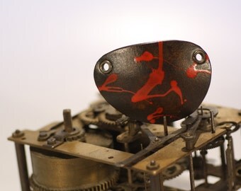 steampunk leather eye patch ,blood