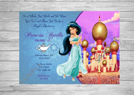 Princess Jasmine Invitation Cards 9