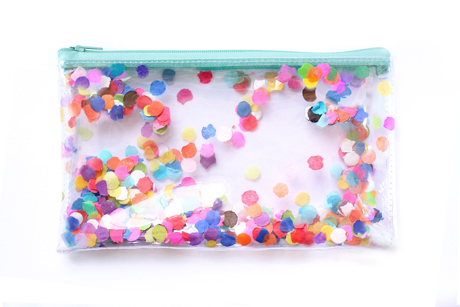 Confetti party / Transparent handbag Small pouch Clear bag
