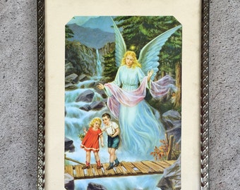 Vintage Guardian Angel Print 