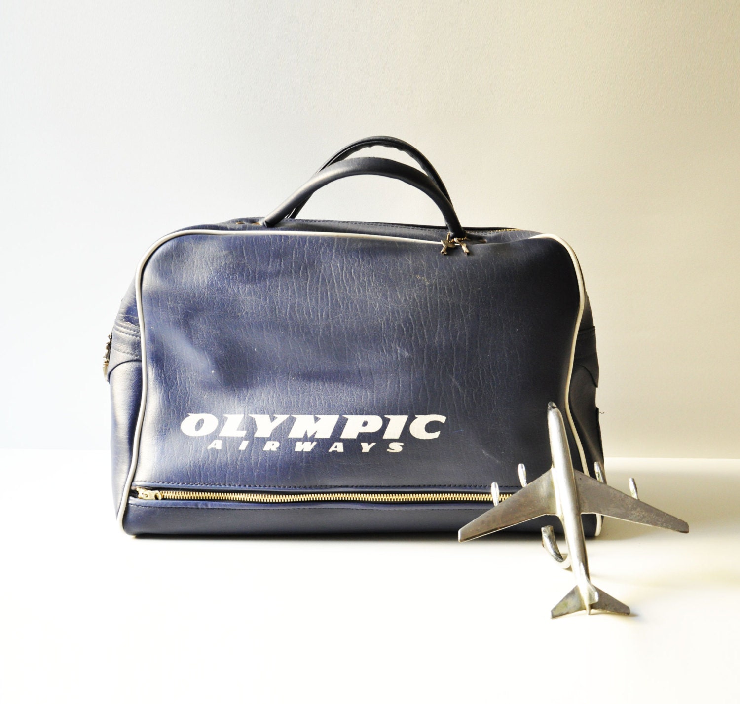 Vintage Olympic Airways Flight Bag