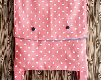 Small toddler backpack, fully lined, with adjustable straps. Handmade.