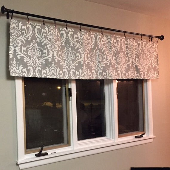 gray valance gray damask valance