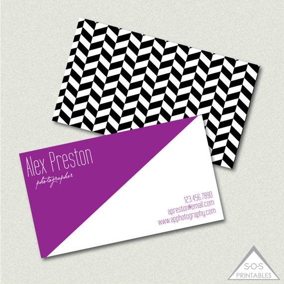 cards print yourself Cards, Card, Color Purple Printable Business Business