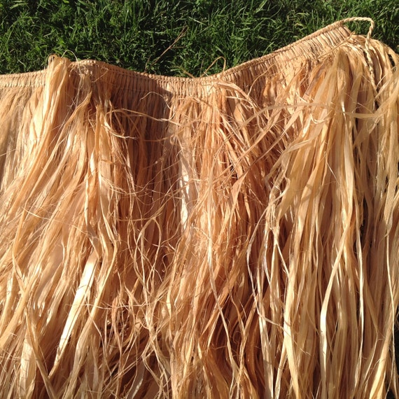 Authentic Natural Grass Skirt Only Polyesian Natural Manafau 7759