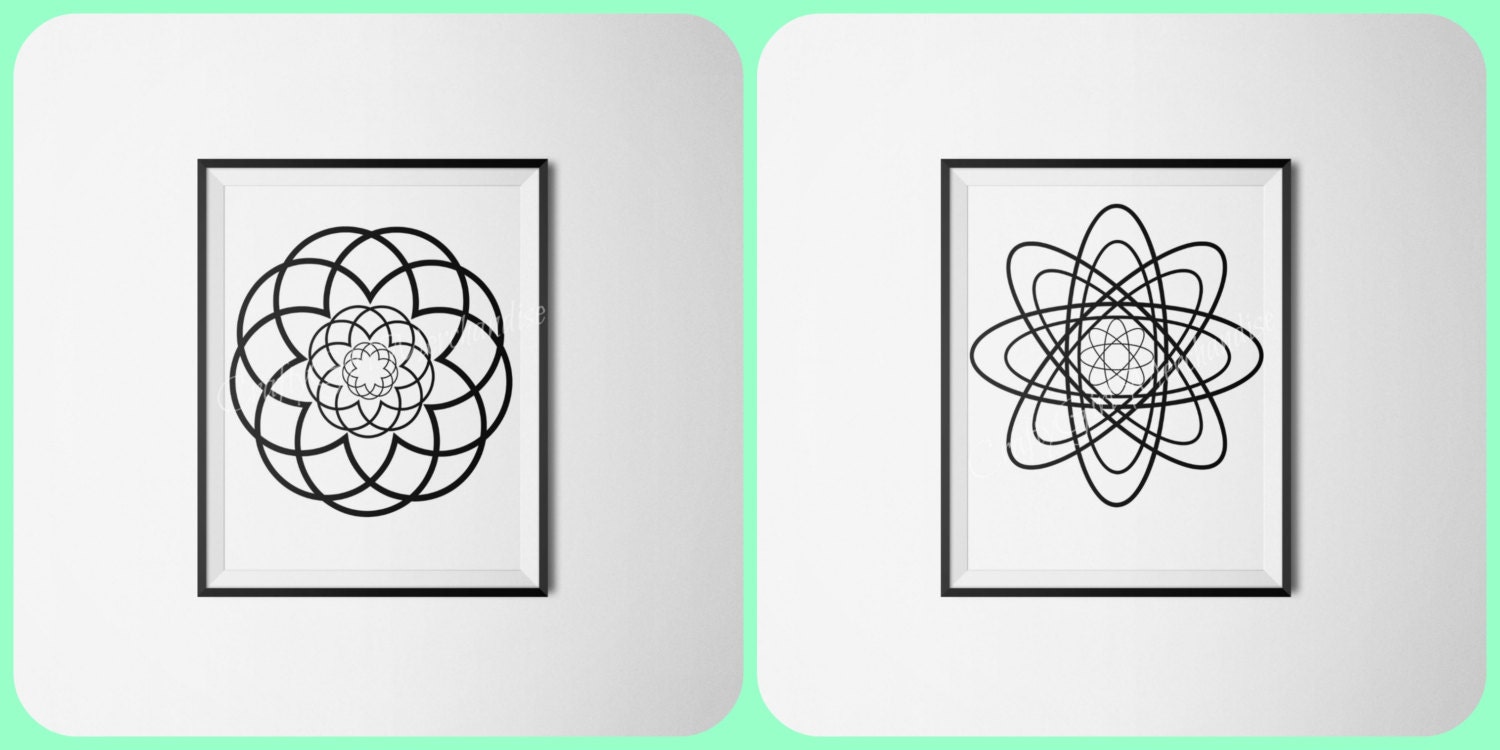 Printable Coloring Pages Spirograph Coloring by CraftyGirlMerch