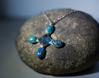 Free Shipping Turquoise Cross Necklace
