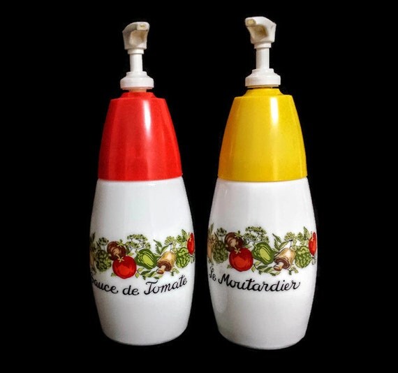 Ketchup and Mustard Dispenser Set Spice of Life by AtomicPhenomic