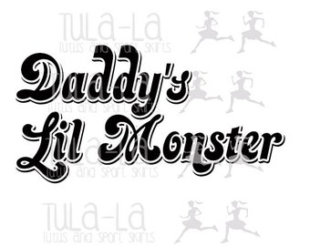 Daddy's Lil Monster Harley Quinn Iron on