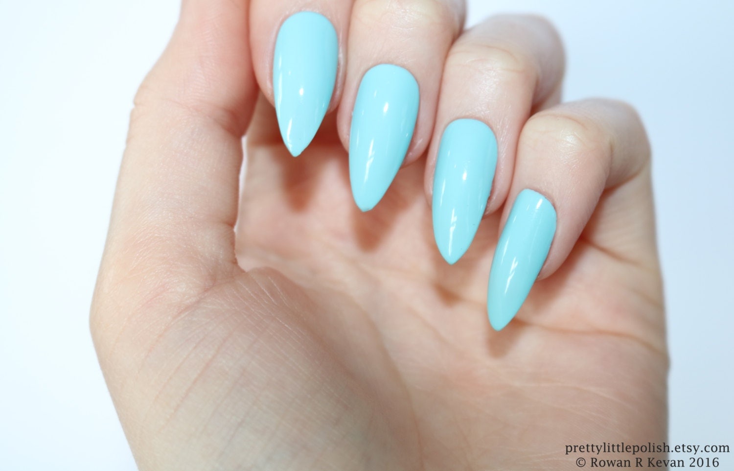 Light blue stiletto nails Fake nail Stiletto nail Kylie