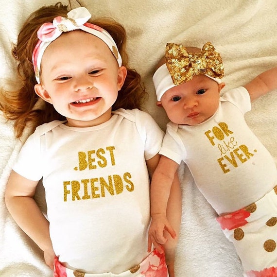 Baby Girl Clothes...Sister Shirts...Best Friends For Like