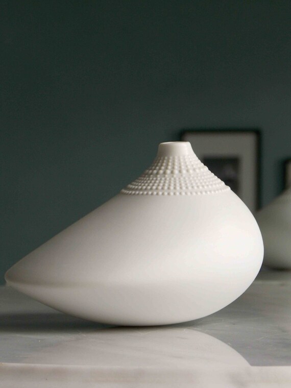 Rosenthal Wirkkala Pollo Vase Matte White Porcelain Mid