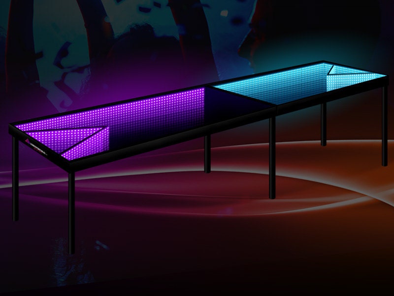 Infinity LED Beer Pong Table with Color Changing Lights Etsy