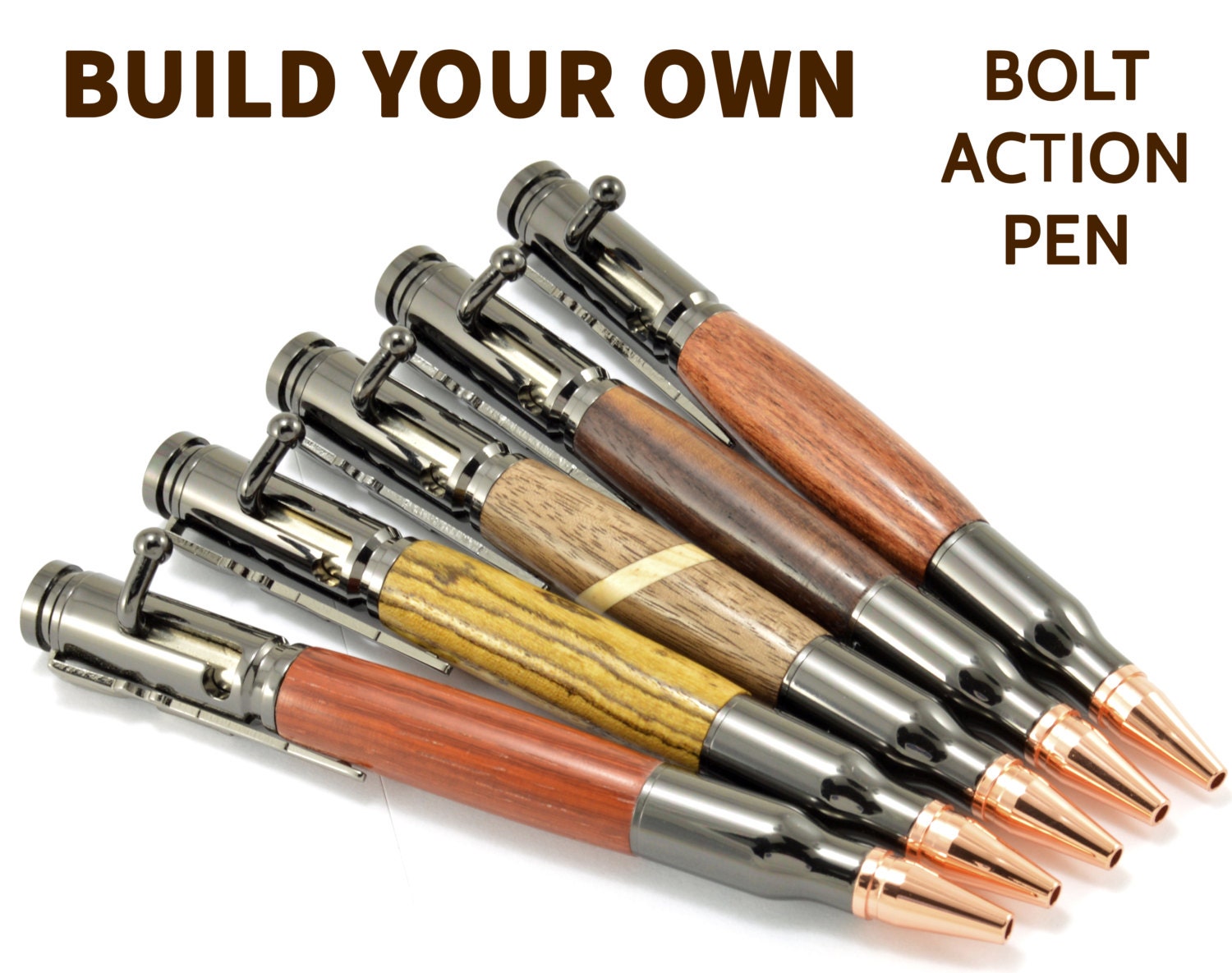 Bolt Action Pen Gun Gifts for Him Wood Bolt Action Pens