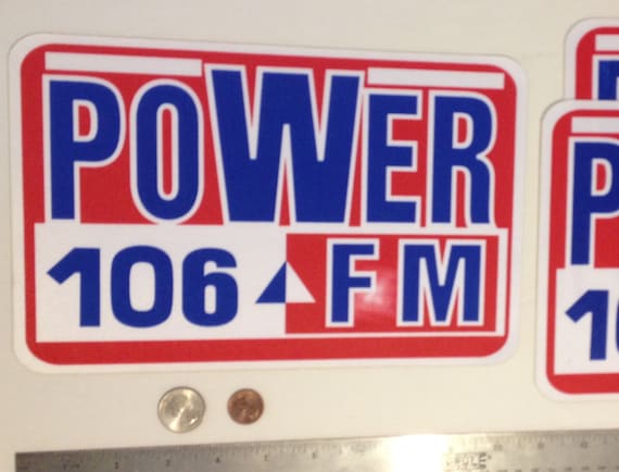 Power 106 FM radio station custom supply screened printed