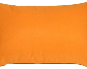 Sunbrella Tangerine Orange 12x20 Outdoor Pillow