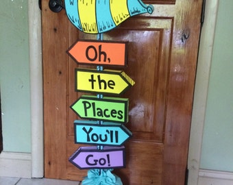 Giant Oh The Places You'll Go Sign by SwitzersSweets on Etsy