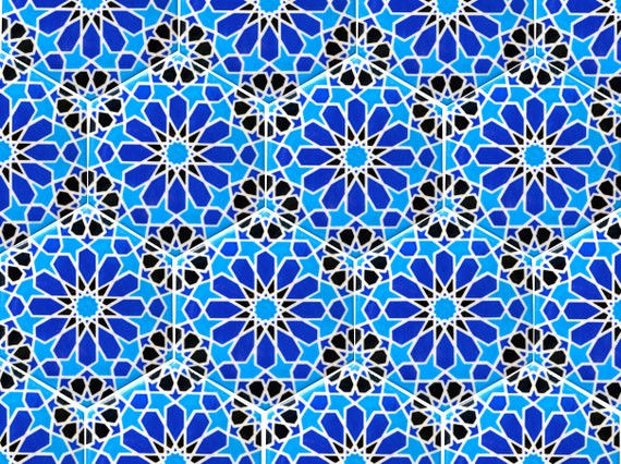 Blauwe en witte tegels marokkaanse tegels door barchilonceramics