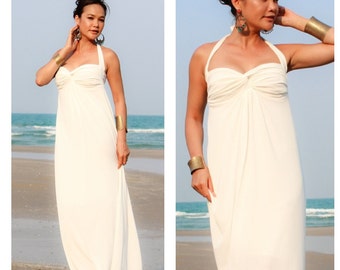 halter maxi sun beach dress