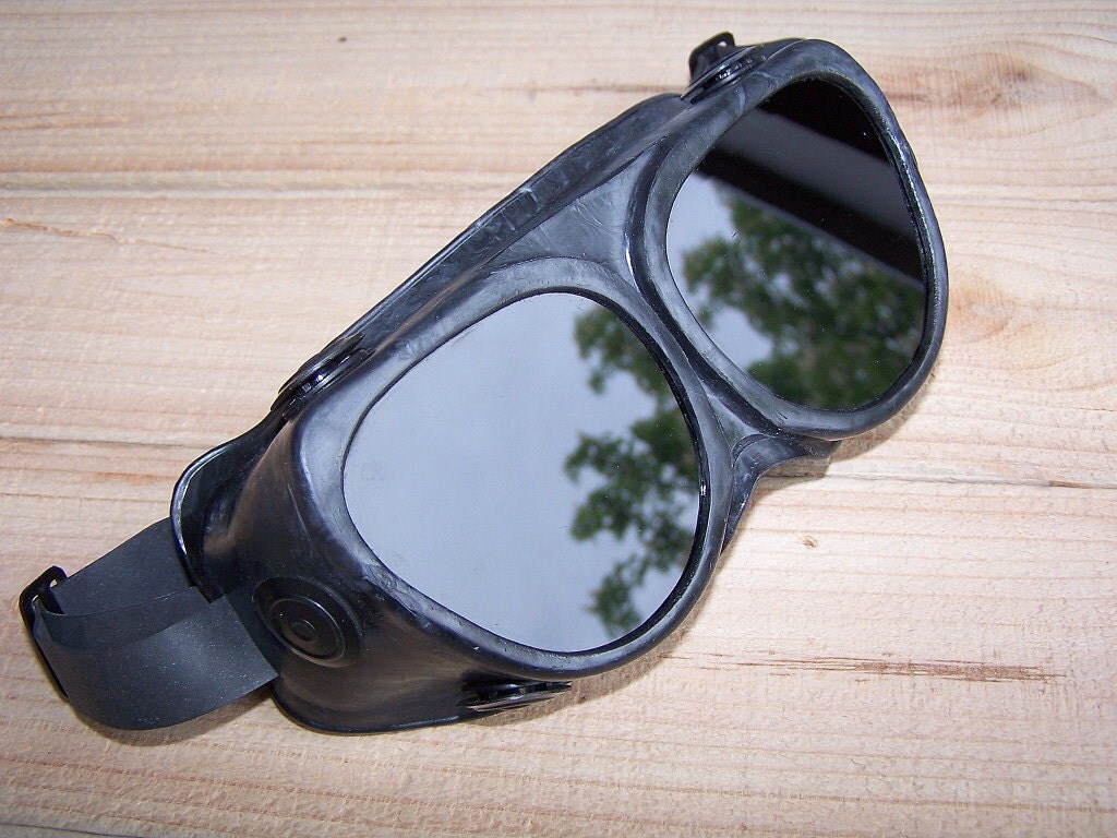 Vintage Welding Glasses. Safety Glasses. Industrial Goggles.