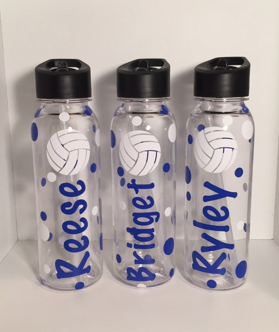 Personalized Volleyball Team Water Bottles vinyl decal BPA