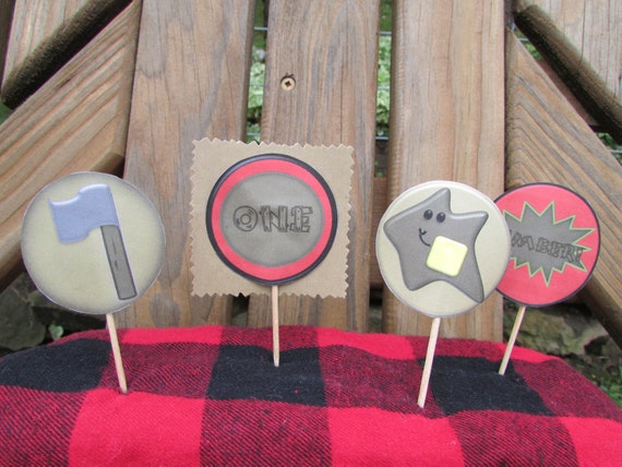 Printable Lumberjack Cupcake Toppers Lumberjack by SamsSweetArt