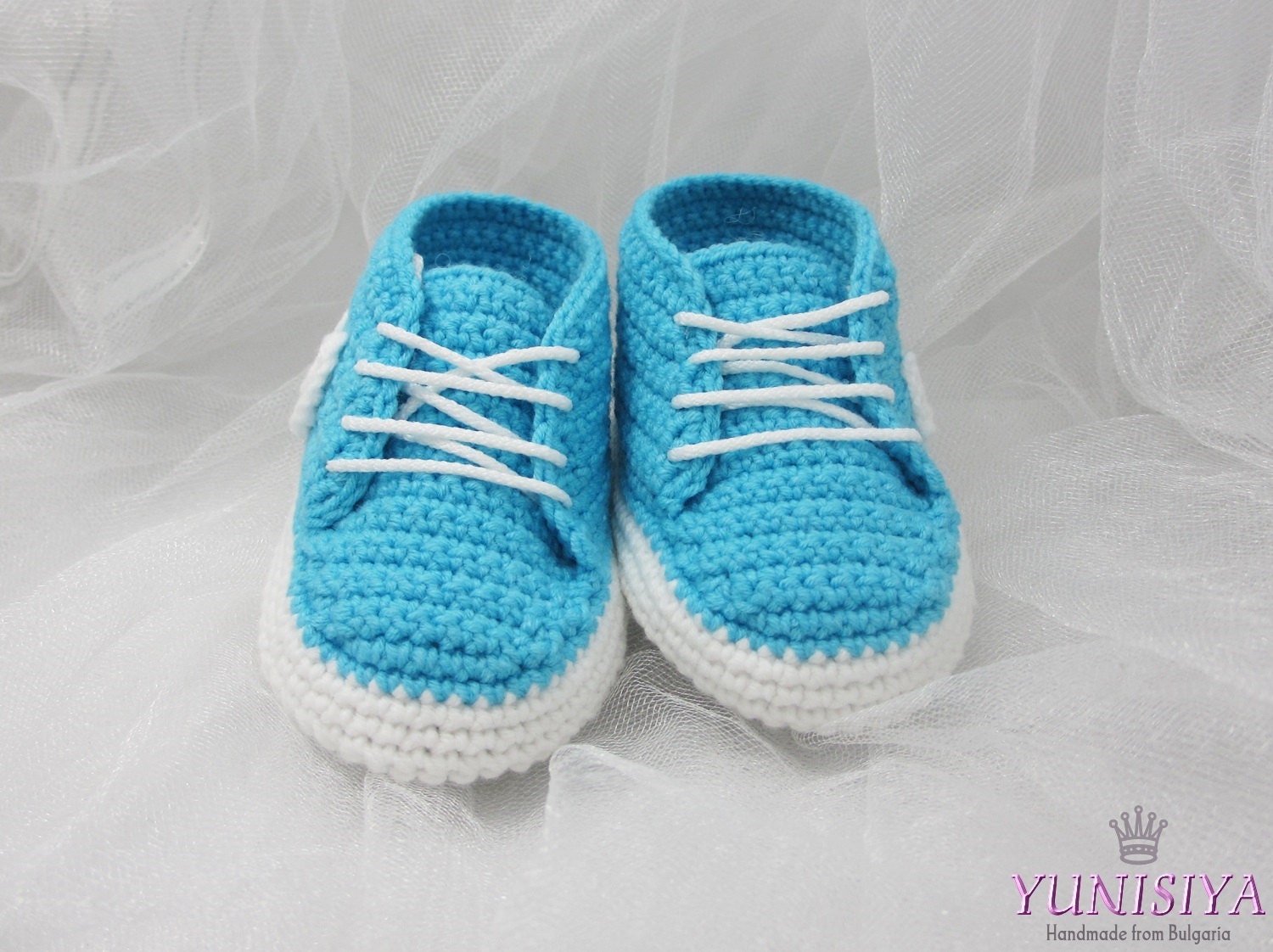 turquoise baby shoes