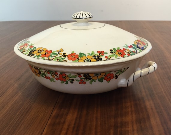 1950s Casserole Dish / Mercer China Serving Dish with Lid