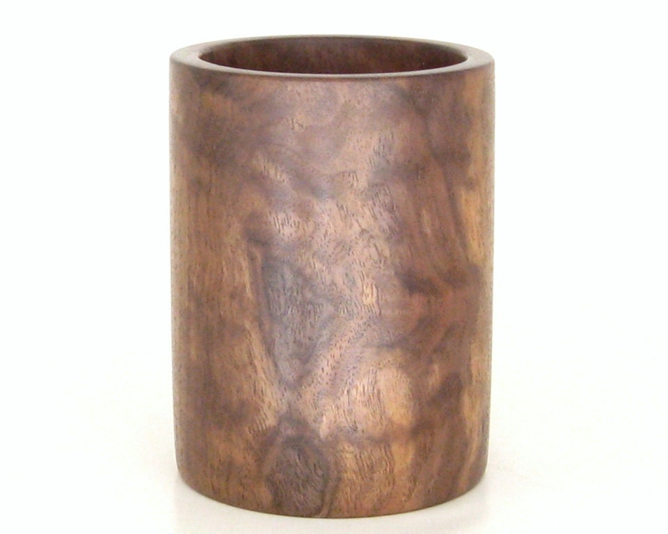 wooden pencil cup