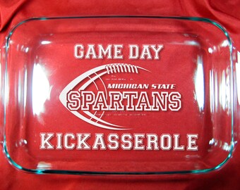 Game Day Kickasserole, Your Team 9"x13" Pyrex Baking Dish with Lid
