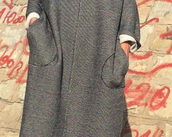 Plus Size Cotton Dress/Casual Maxi Dress, Loose Dress/Extravagant Dress/Trendy Dress/Oversize Dress