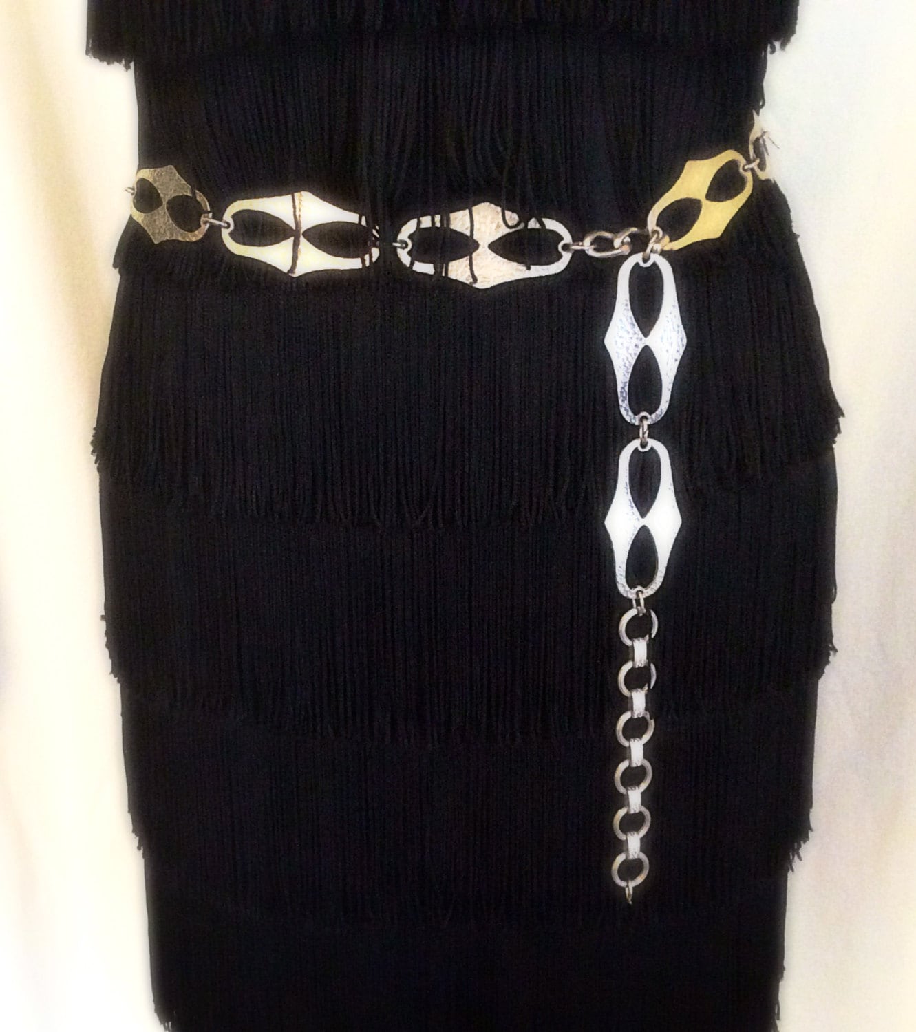 Vintage bohemian boho coachella belt for women silver metal