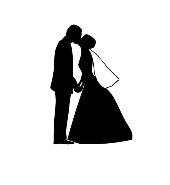 Wedding Couple Vinyl Decal by JennaDecalsandMore on Etsy