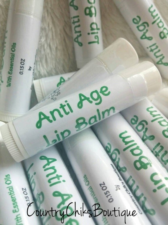 Organic Anti Age Lip Balm / Essential Oils / Gifts / Lips