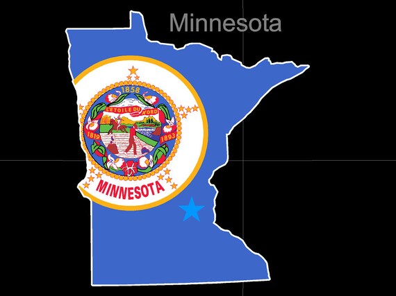 Minnesota American State Flag Pride Decal Sticker