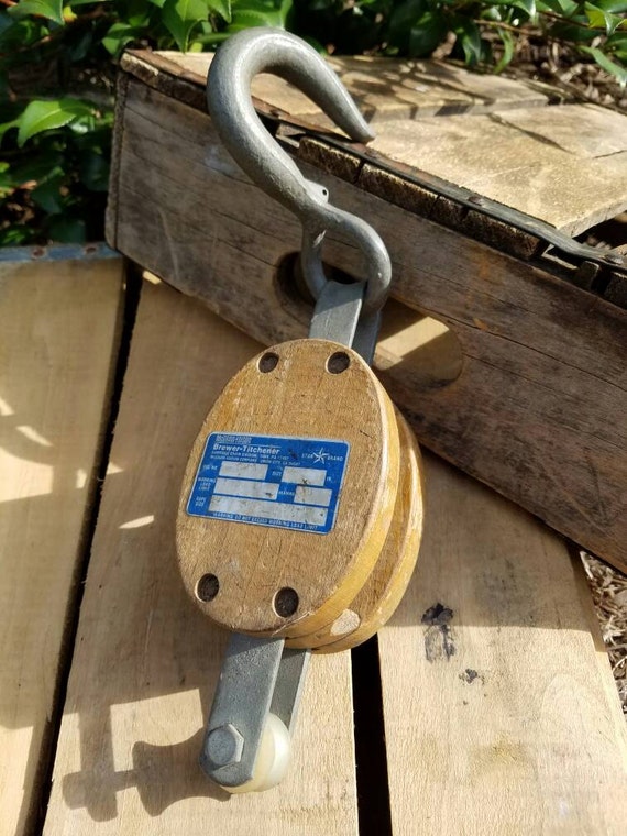 Vintage McGrawEdison BrewerTitchener Block and Tackle Pulley w/ Hook