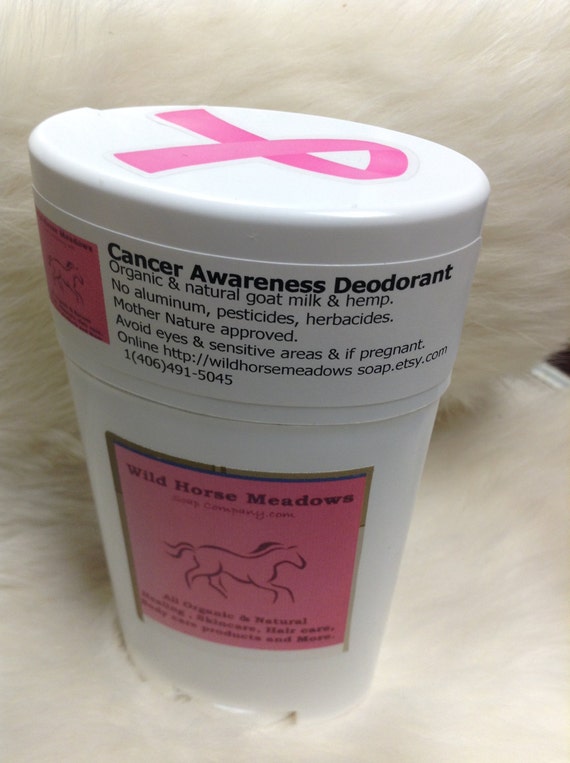 Cancer Awareness Organic Deodorant goat milk & Hemp