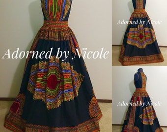 Dashiki Maxi Dress-Prom Wedding Bridesmaid Formal