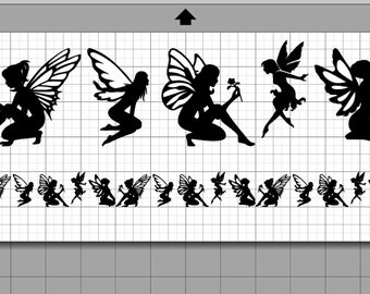Fairy Silhouette Collection SVG PNG and by MentalEpisodes on Etsy