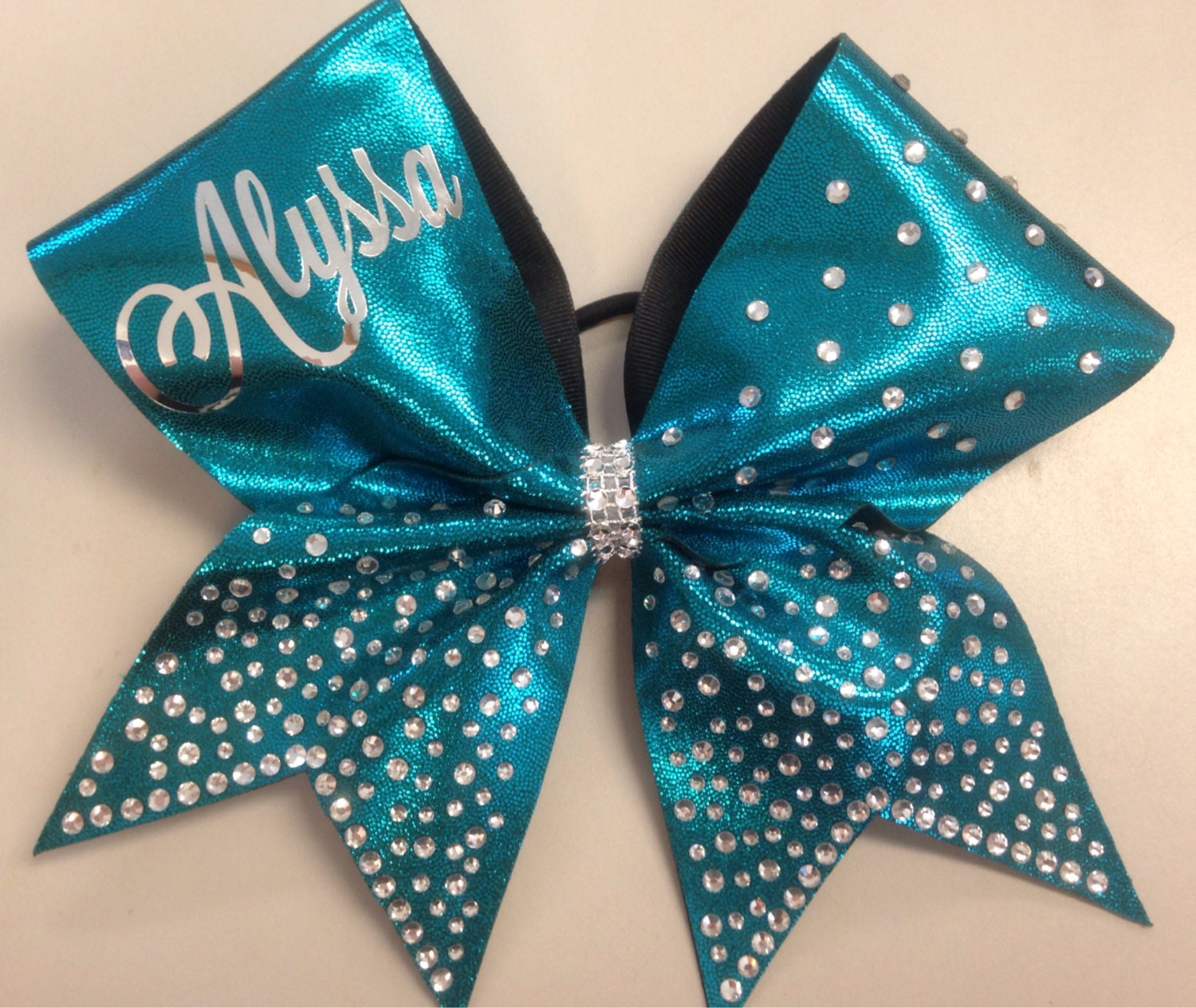 Customized rhinestone cheer bow